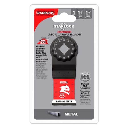 Diablo Diablo Starlock 1-1/4 in. W Carbide Oscillating Blade Metal 1 pk DOS125CF